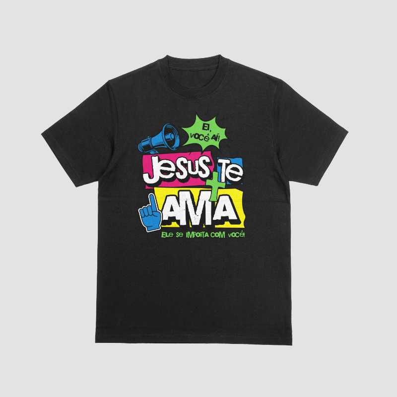 Camiseta Cristã Evangelística "Jesus Te Ama"